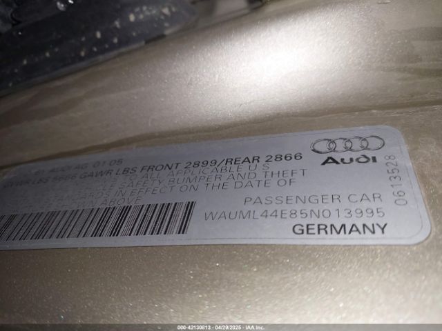 2005 AUDI A8 L WAUML44E85N013995 Photo 8