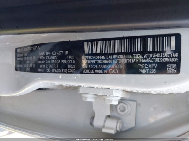 ZACNJABB5KPJ73689 Jeep Renegade Latitude Fwd