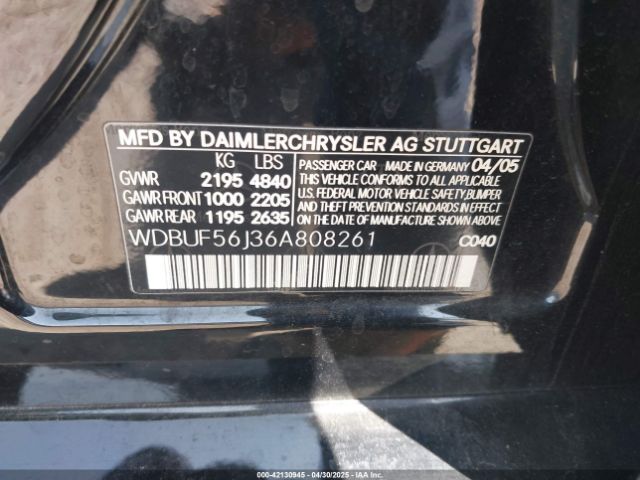 2006 MERCEDES-BENZ E 350 WDBUF56J36A808261 Photo 8