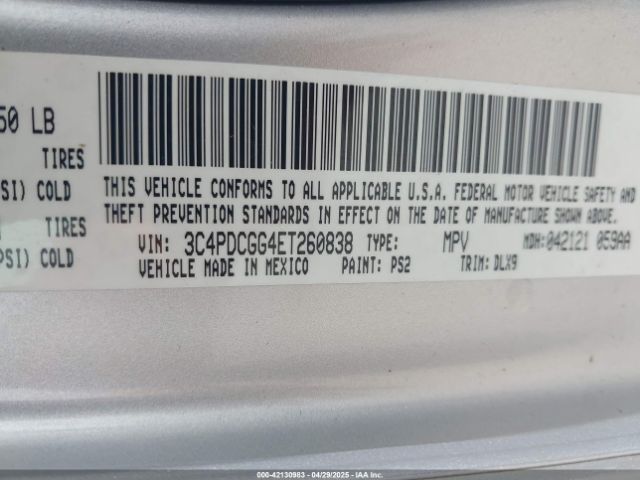 2014 DODGE JOURNEY 3C4PDCGG4ET260838 Photo 8