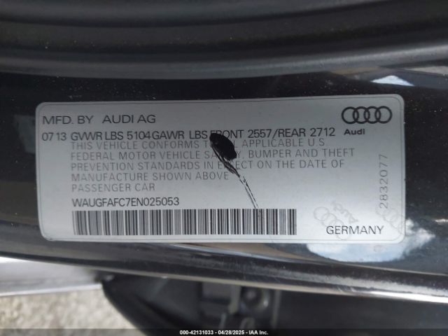 WAUGFAFC7EN025053 Audi A6 2.0t Premium