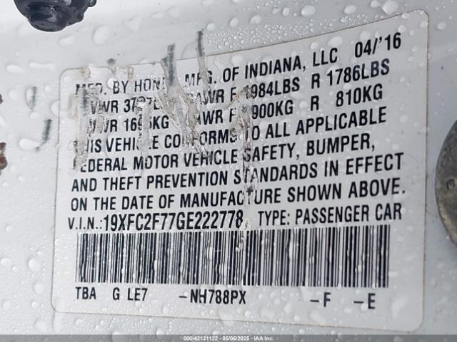 19XFC2F77GE222778 Honda CIVIC EX