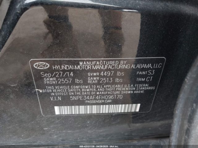 5NPE34AF4FH096170 Hyundai Sonata Limited