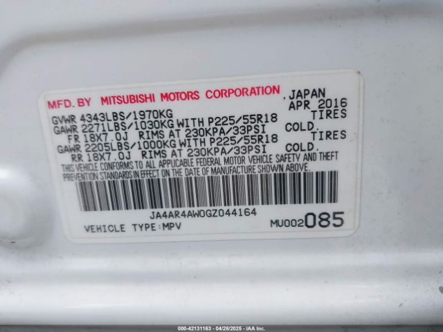 2016 MITSUBISHI OUTLANDER SPORT JA4AR4AW0GZ044164 Photo 8