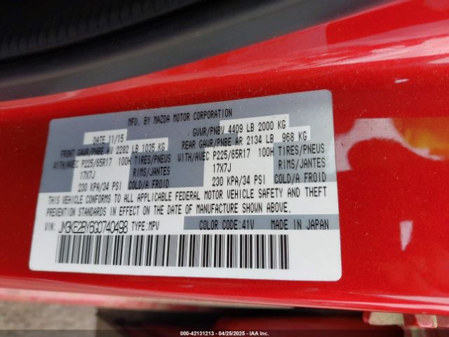 JM3KE2BY6G0740498 Mazda CX-5 SPORT