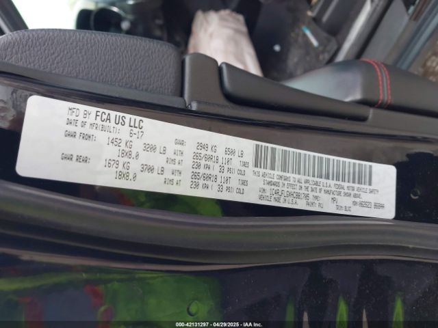 2017 JEEP GRAND CHEROKEE 1C4RJFLGXHC881705 Photo 8