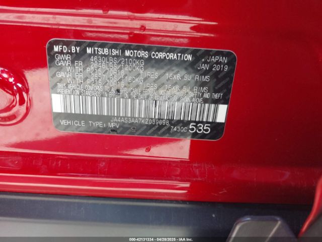 2019 MITSUBISHI ECLIPSE CROSS JA4AS3AA7KZ039698 Photo 8