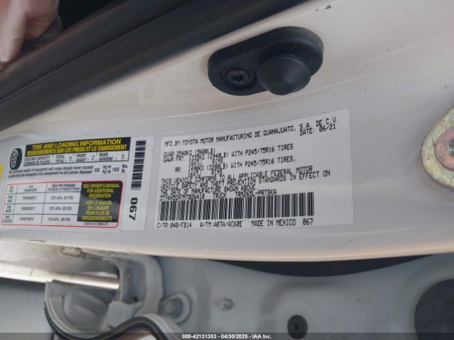2021 TOYOTA TACOMA 3TYAX5GN7MT026410 Photo 8