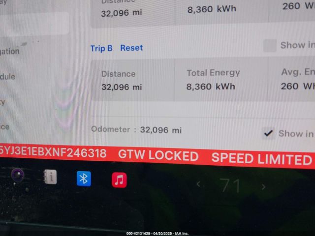 5YJ3E1EBXNF246318 Tesla Model 3 Long Range Dual Motor All-wheel Drive