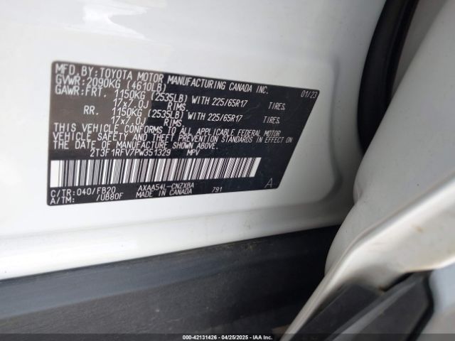 2T3F1RFV7PW351329 Toyota RAV4 LE