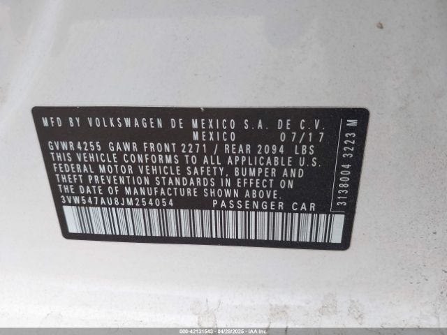 2018 VOLKSWAGEN GOLF GTI 3VW547AU8JM254054 Photo 8
