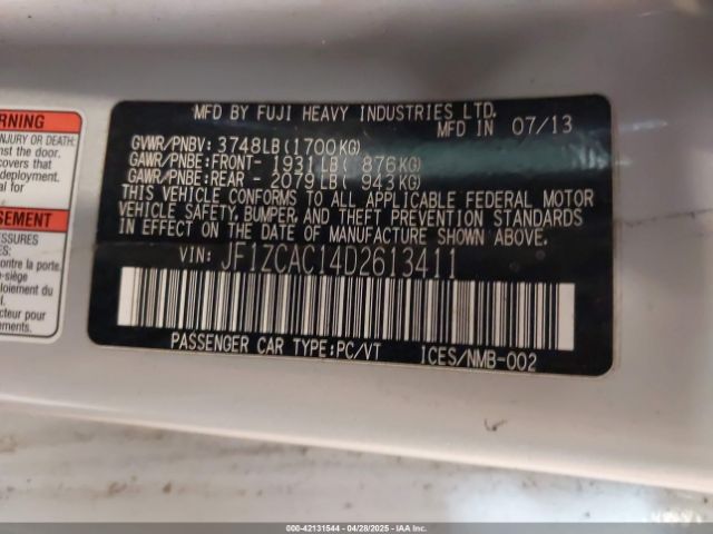 2013 SUBARU BRZ JF1ZCAC14D2613411 Photo 8