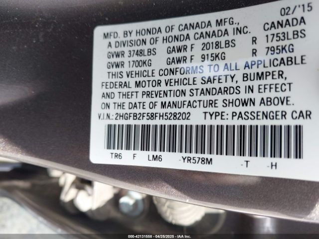 2HGFB2F58FH528202 Honda Civic Lx