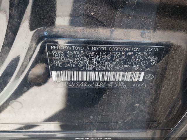 JTHBF1D22E5017576 Lexus IS 250