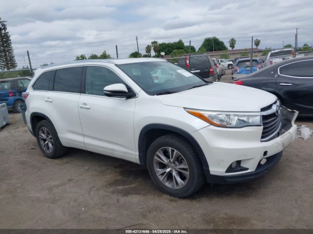 5TDKKRFH0FS076120 Toyota Highlander Xle V6