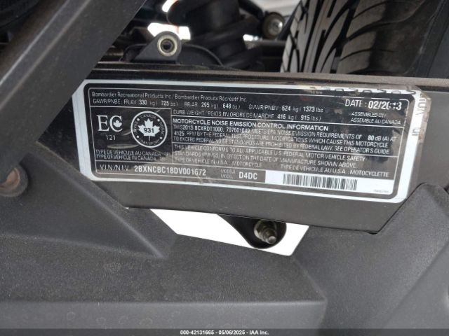 2013 CAN-AM SPYDER ROADSTER 2BXNCBC18DV001672 Photo 9