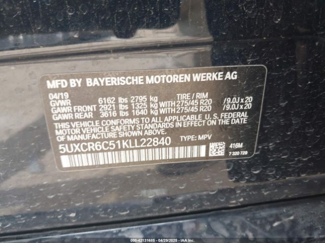 2019 BMW X5 5UXCR6C51KLL22840 Photo 8