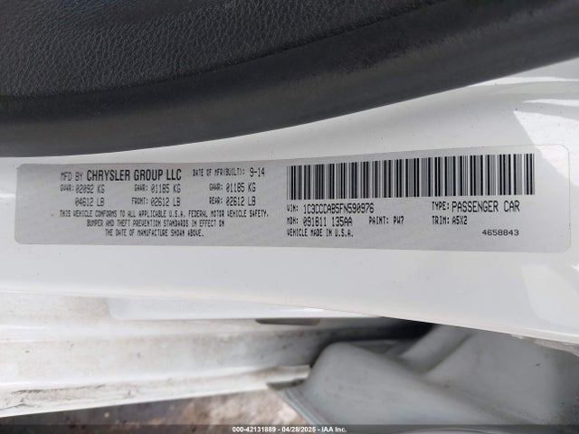 Chrysler 200 Limited 2015 1C3CCCAB5FN590976 Image 9