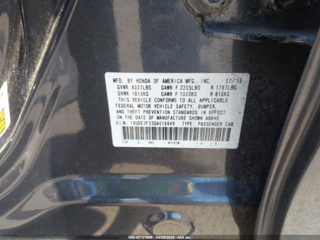 2016 ACURA ILX 19UDE2F33GA016649 Photo 8