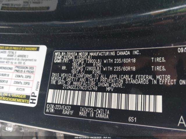 2T2AGCEZ7NC013748 Lexus NX 350