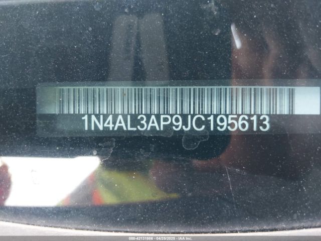 1N4AL3AP9JC195613 Nissan Altima 2.5 Sr