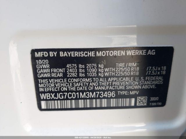 2021 BMW X1 WBXJG7C01M3M73496 Photo 8