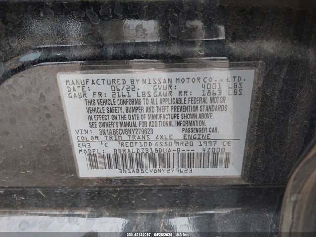 3N1AB8CV8NY279623 Nissan Sentra Sv Xtronic Cvt