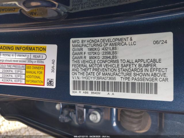 2024 HONDA ACCORD 1HGCY1F39RA073695 Photo 8