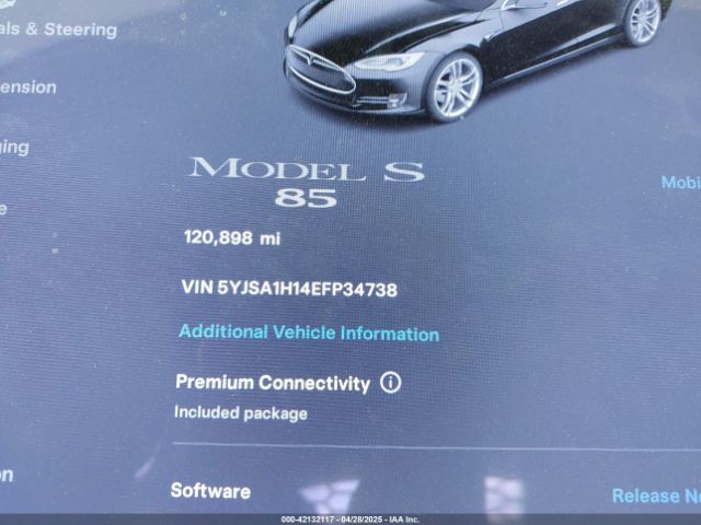 5YJSA1H14EFP34738 Tesla Model S P85