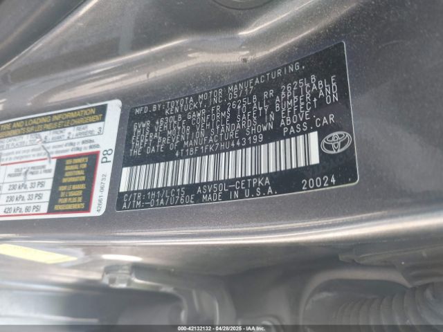 4T1BF1FK7HU443199 Toyota CAMRY XSE