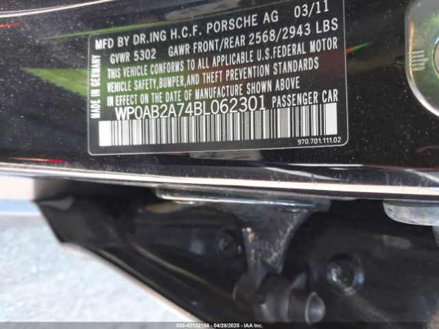 2011 PORSCHE PANAMERA WP0AB2A74BL062301 Photo 8