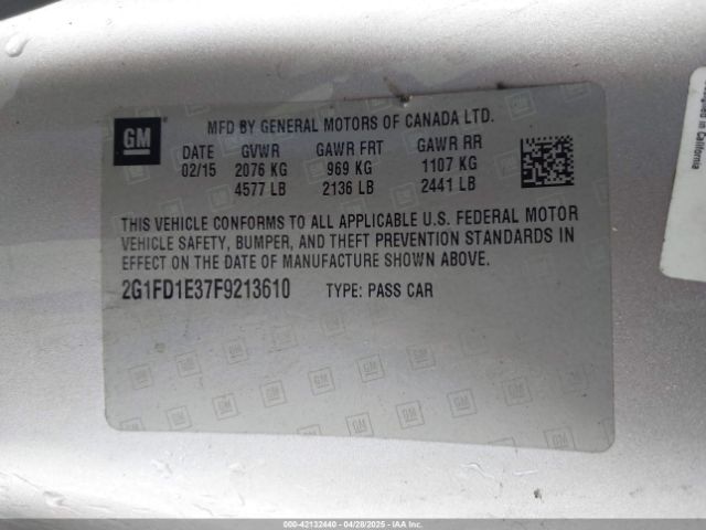 2G1FD1E37F9213610 Chevrolet Camaro 1lt