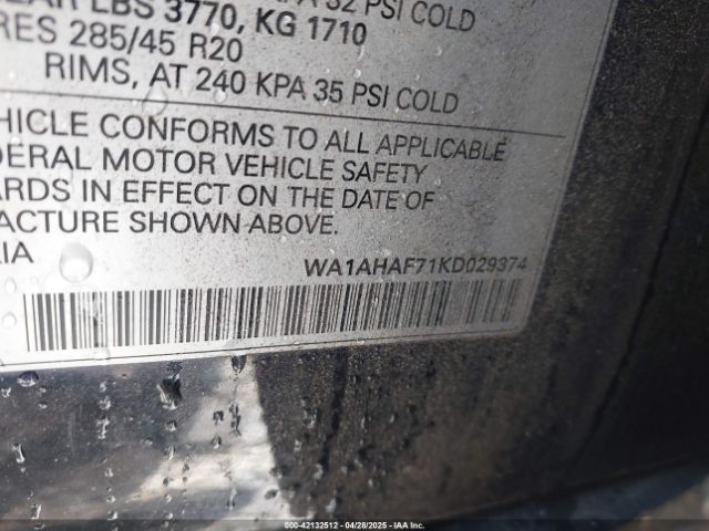 WA1AHAF71KD029374 Audi Q7 45 Premium/45 Se Premium