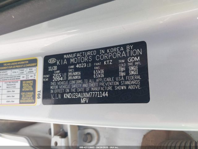 KNDJ23AUXM7771144 KIA SOUL LX