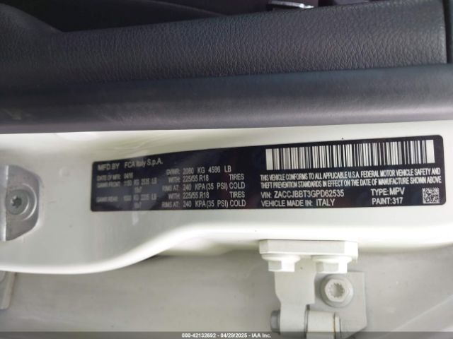 ZACCJBBT3GPD62535 Jeep Renegade 75th Anniversary