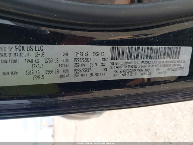 Dodge Journey Sxt 2017 3C4PDCBG0HT571680 Image 9