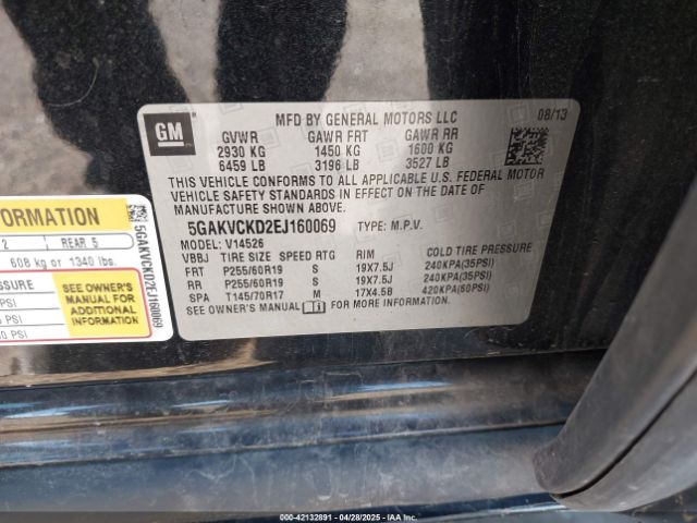 5GAKVCKD2EJ160069 Buick Enclave Premium