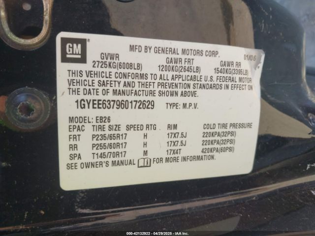 2006 CADILLAC SRX 1GYEE637960172629 Photo 8