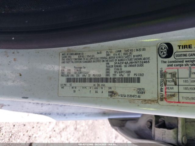 3FADP4AJ8HM132465 Ford FIESTA S