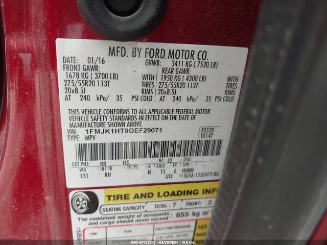 1FMJK1HT9GEF29071 Ford gtdi