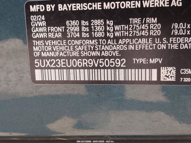 2024 BMW X5 5UX23EU06R9V50592 Photo 8