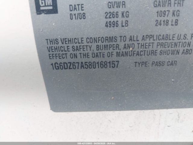 2008 CADILLAC STS 1G6DZ67A580168157 Photo 8