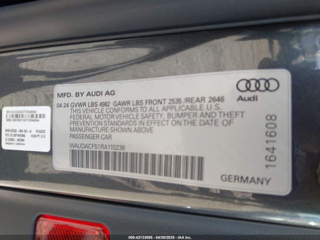 2024 AUDI A5 SPORTBACK WAUDACF51RA110238 Photo 8