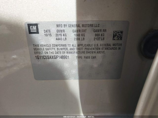 1G11C5SAXGF148901 Chevrolet Malibu Limited Lt
