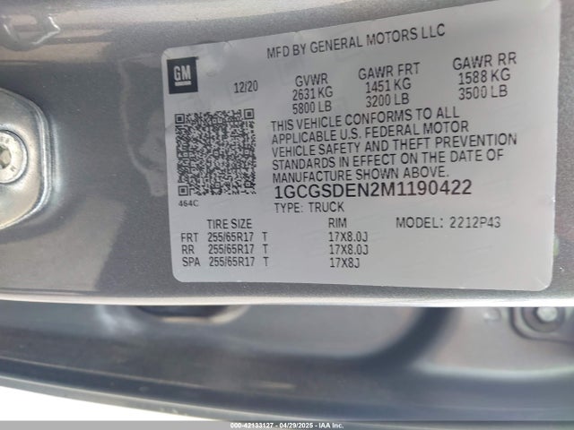 1GCGSDEN2M1190422 Chevrolet Colorado 2wd  Short Box Z71