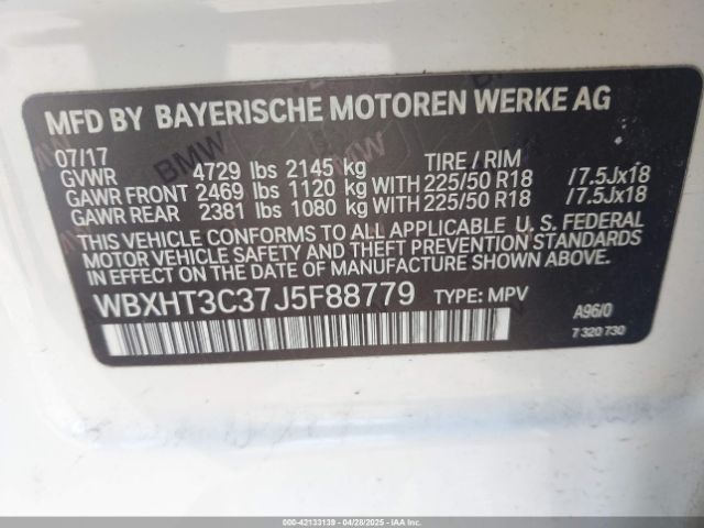WBXHT3C37J5F88779 BMW X1 Xdrive28i