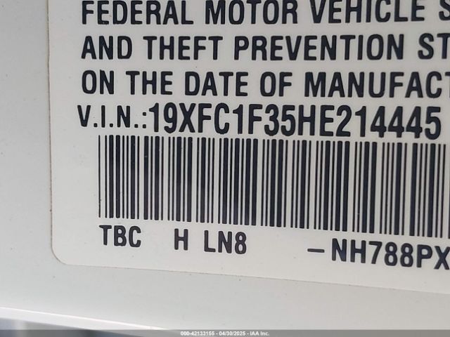19XFC1F35HE214445 Honda l15b7