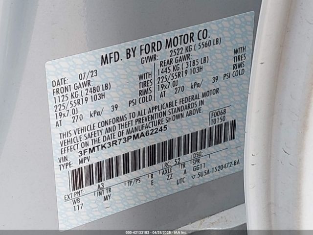 2023 FORD MUSTANG MACH-E 3FMTK3R73PMA62245 Photo 8
