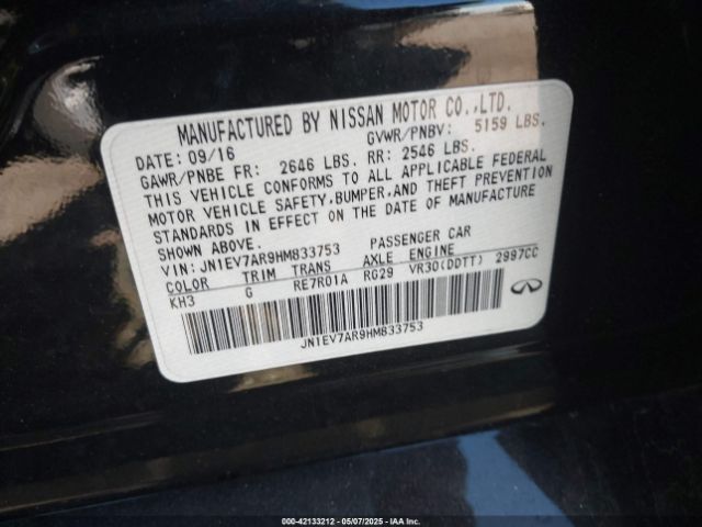 JN1EV7AR9HM833753 Infiniti Q50 3.0t Premium