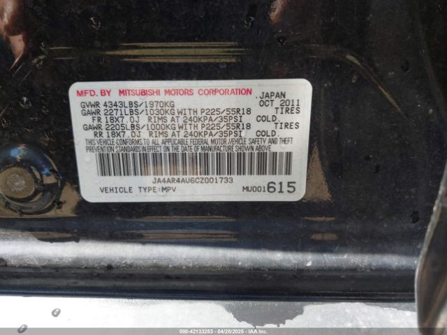 2012 MITSUBISHI OUTLANDER SPORT JA4AR4AU6CZ001733 Photo 8